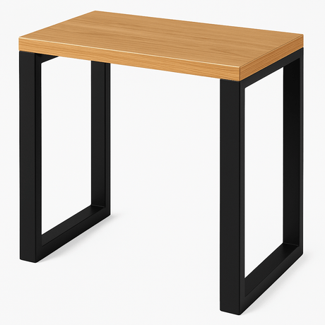 Mesa de Centro Alec Wengue y Natural 44x55cm Rectangular con Patas - MESAS DE CENTRO | Bylmo