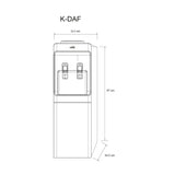 Dispensador de Agua Kalley Blanco 32.5x97cm de Red De Agua de Piso - DISPENSADORES DE AGUA | Bylmo