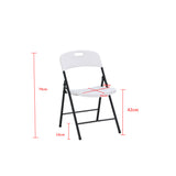 Silla Plegable BM F05 Blanco 39.5x79cm con Espaldar y con Asiento Rectangular - SILLAS Y BUTACOS | Bylmo