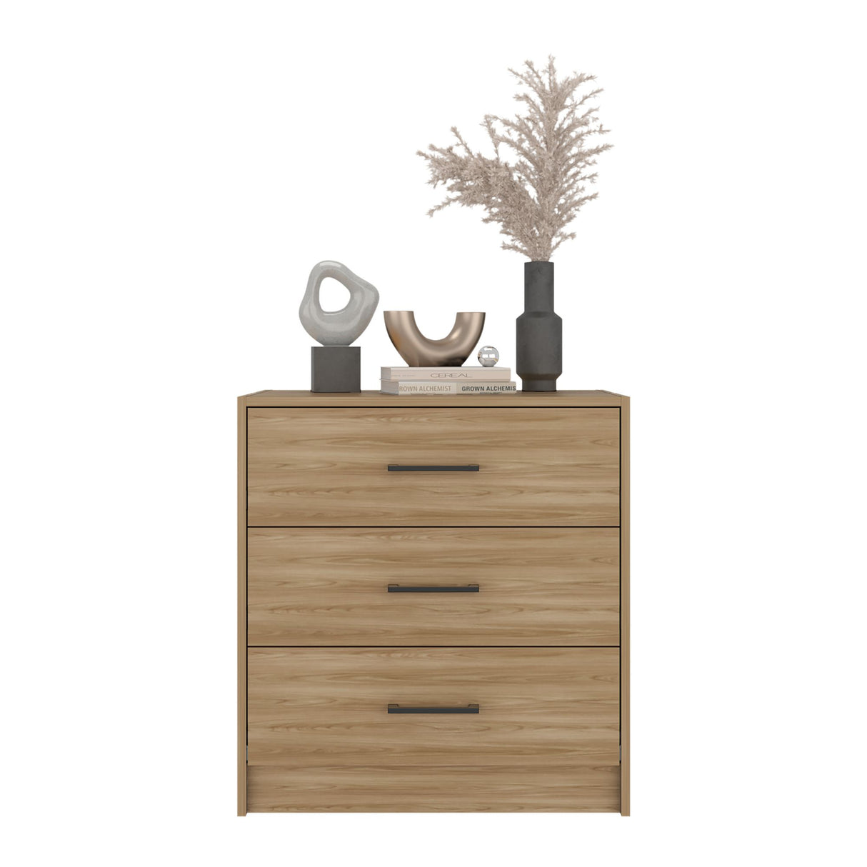 Cómoda Clay Fresno Europeo y Wengue 62.8x67.6cm de Tres Hileras con Tres Cajones - CAJONERAS Y COMODAS | Bylmo