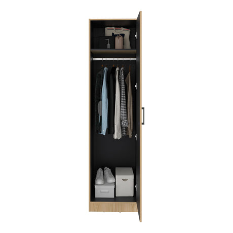 Closet Clay Fresno Europeo y Wengue 49.4x186.3cm con Una Puerta y Dos Compartimientos - CLOSETS | Bylmo