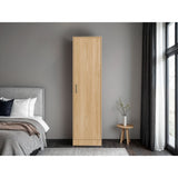 Closet Clay Fresno Europeo y Wengue 49.4x186.3cm con Una Puerta y Dos Compartimientos - CLOSETS | Bylmo