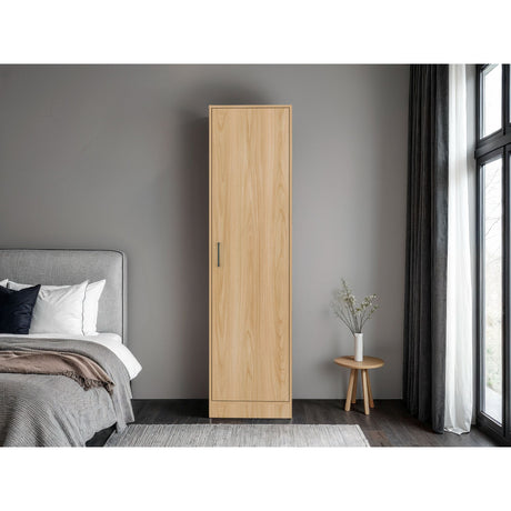 Closet Clay Fresno Europeo y Wengue 49.4x186.3cm con Una Puerta y Dos Compartimientos - CLOSETS | Bylmo