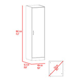 Closet Clay Fresno Europeo y Wengue 49.4x186.3cm con Una Puerta y Dos Compartimientos - CLOSETS | Bylmo