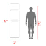 Closet Clay Fresno Europeo y Wengue 49.4x186.3cm con Una Puerta y Dos Compartimientos - CLOSETS | Bylmo