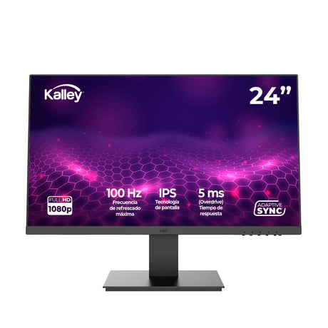 Monitor Kalley 24" Pulgadas Negro 54.19x42.32cm Full Hd 1080P LED con Tecnologia IPS - MONITORES | Bylmo