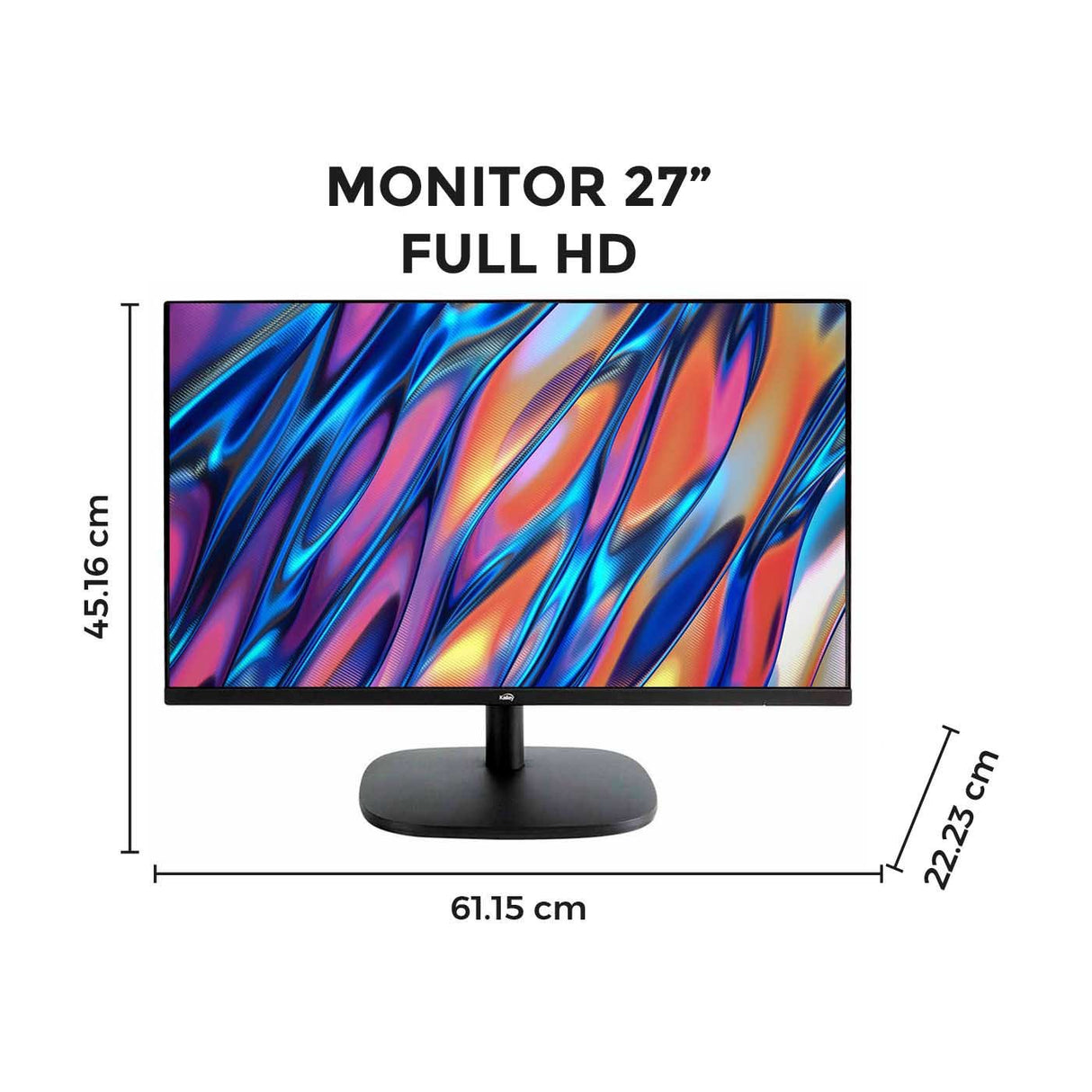 Monitor Kalley 27" Pulgadas Negro 61.15x45.16cm Full Hd 1080P LED con Tecnologia IPS - MONITORES | Bylmo