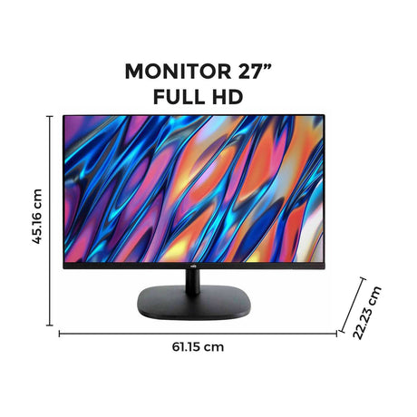 Monitor Kalley 27" Pulgadas Negro 61.15x45.16cm Full Hd 1080P LED con Tecnologia IPS - MONITORES | Bylmo