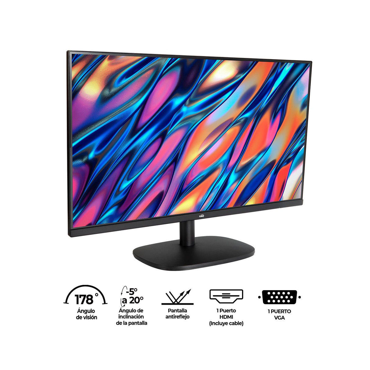 Monitor Kalley 27" Pulgadas Negro 61.15x45.16cm Full Hd 1080P LED con Tecnologia IPS - MONITORES | Bylmo