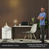 Escritorio Industrial Blanco y Gris 120x73cm con Tres Cajones con Organizador de Libros y con Archivador - ESCRITORIOS | Bylmo