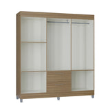 Closet Avila Castaño 164x190cm con Dos Cajones y con Seis Puertas