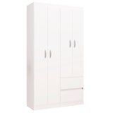 Closet Lisboa Blanco 99x183cm con Dos Cajones y con Cuatro Puertas - CLOSETS | Bylmo