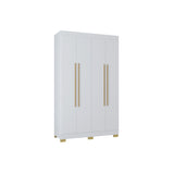 Closet Barcelona Blanco 120x202cm con Dos Cajones y con Cuatro Puertas