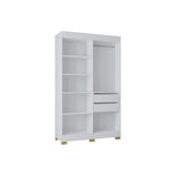 Closet Barcelona Blanco 120x202cm con Dos Cajones y con Cuatro Puertas