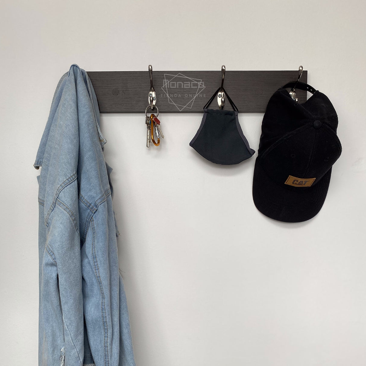 Perchero Wengue 50x8cm de Pared