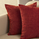 Set X 2 Fundas de Cojín Vividhata Rojo 45x1cm Cuadrado Fondo Entero - FUNDAS DE COJINES | Bylmo