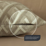 Set X 2 Fundas de Cojín Vividhata Beige 45x1cm Cuadrado Fondo Entero - FUNDAS DE COJINES | Bylmo