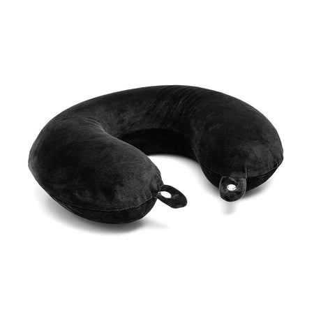 Almohada de Viaje Negro 30x30cm Suave Fondo Entero - ALMOHADAS DE VIAJE | Bylmo