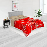 Cubrelecho Navideño Camel 160x190cm Doble Faz Acolchado para cama Queen 160 X 190 Cm de Hojas - TENDIDOS Y CUBRELECHOS | Bylmo