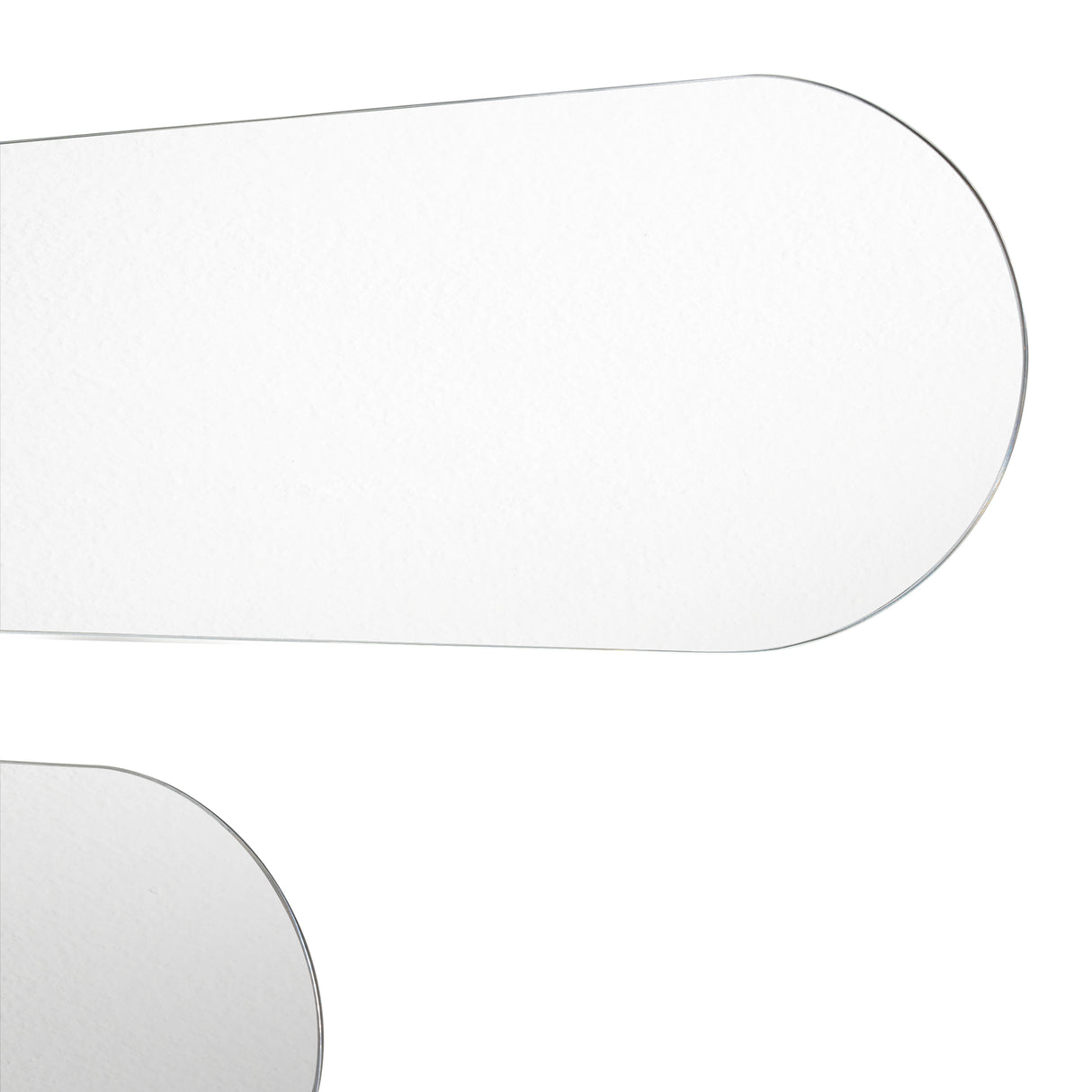 Set X 3 Espejos de pared Estambul Gris 120x20cm Ovalado sin Marco