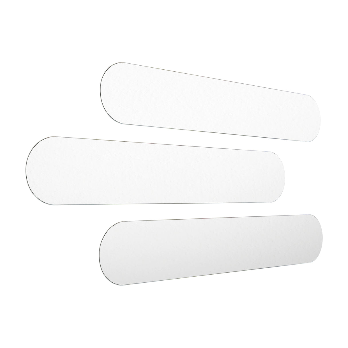 Set X 3 Espejos de pared Estambul Gris 120x20cm Ovalado sin Marco