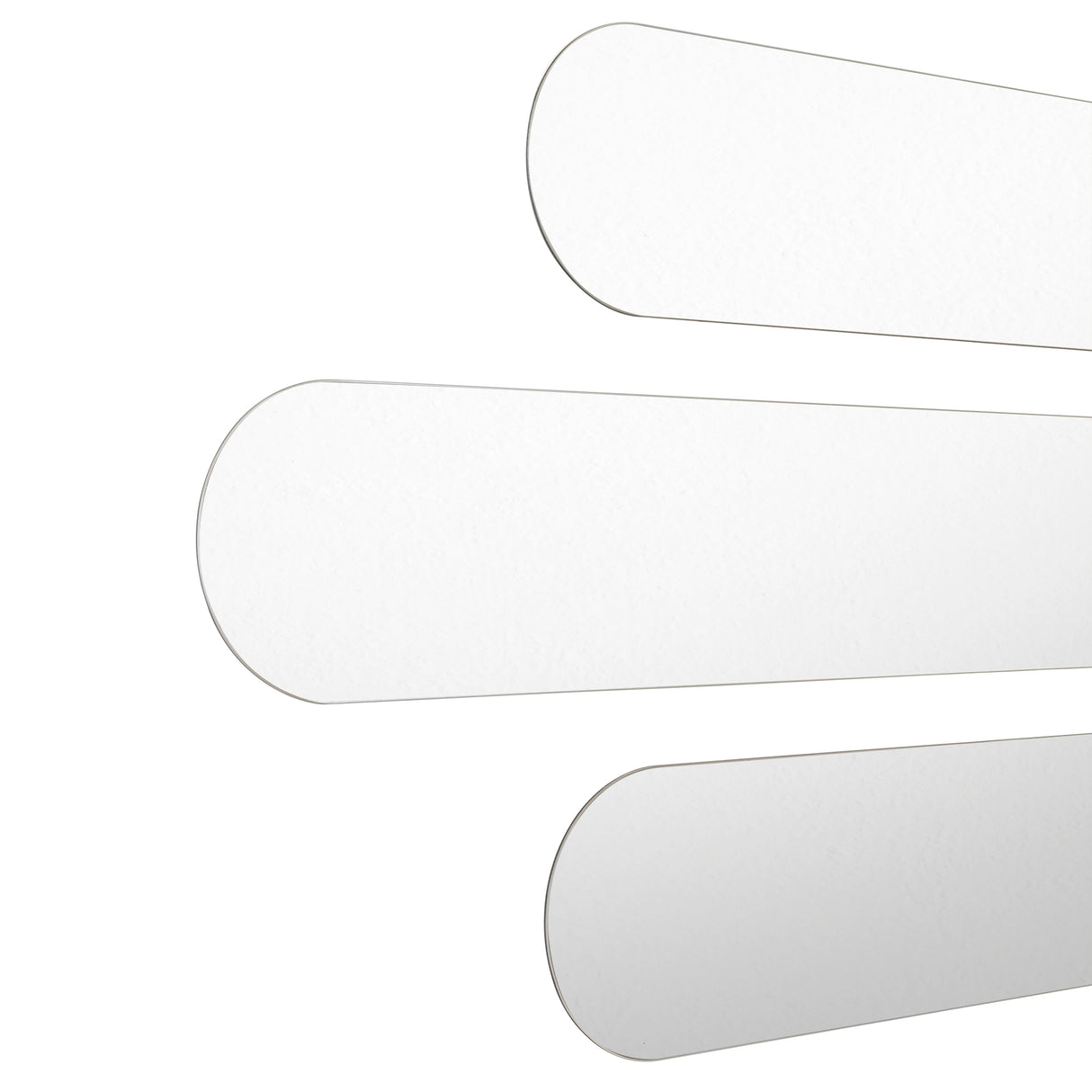 Set X 3 Espejos de pared Estambul Gris 120x20cm Ovalado sin Marco