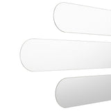 Set X 3 Espejos de pared Estambul Gris 120x20cm Ovalado sin Marco