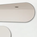 Set X 3 Espejos de pared Estambul Gris 120x20cm Ovalado sin Marco