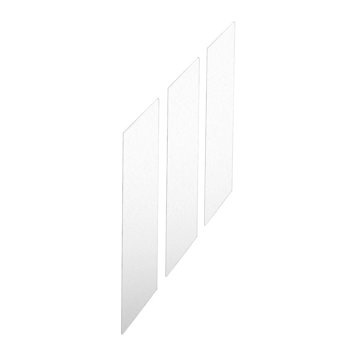 Set X 3 Espejos de pared Ottawa Gris 20x120cm Asimétrico sin Marco