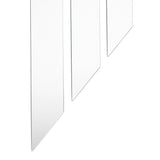 Set X 3 Espejos de pared Ottawa Gris 20x120cm Asimétrico sin Marco