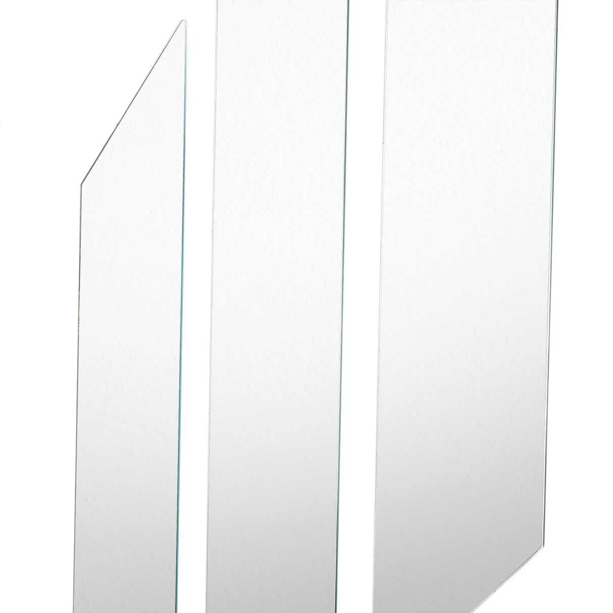 Set X 3 Espejos de pared Ottawa Gris 20x120cm Asimétrico sin Marco