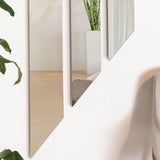 Set X 3 Espejos de pared Ottawa Gris 20x120cm Asimétrico sin Marco