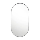 Espejo de Baño Grecia Negro 40x76cm Ovalado con Marco En PVC - ESPEJOS DE BANHO | Bylmo