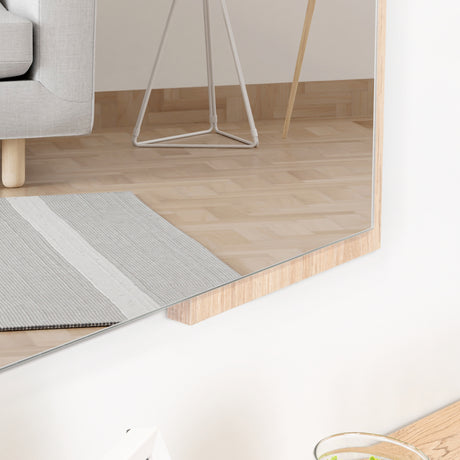 Espejo de Baño Aleska Madera Clara Natural 49x64cm Rectangular con Marco En Madera - ESPEJOS DE BANHO | Bylmo