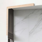 Espejo de Baño Aleska Madera Clara Natural 49x64cm Rectangular con Marco En Madera - ESPEJOS DE BANHO | Bylmo