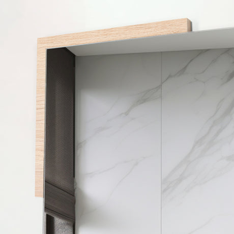 Espejo de Baño Aleska Madera Clara Natural 49x64cm Rectangular con Marco En Madera - ESPEJOS DE BANHO | Bylmo