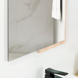 Espejo de Baño Aleska Madera Clara Natural 49x64cm Rectangular con Marco En Madera - ESPEJOS DE BANHO | Bylmo