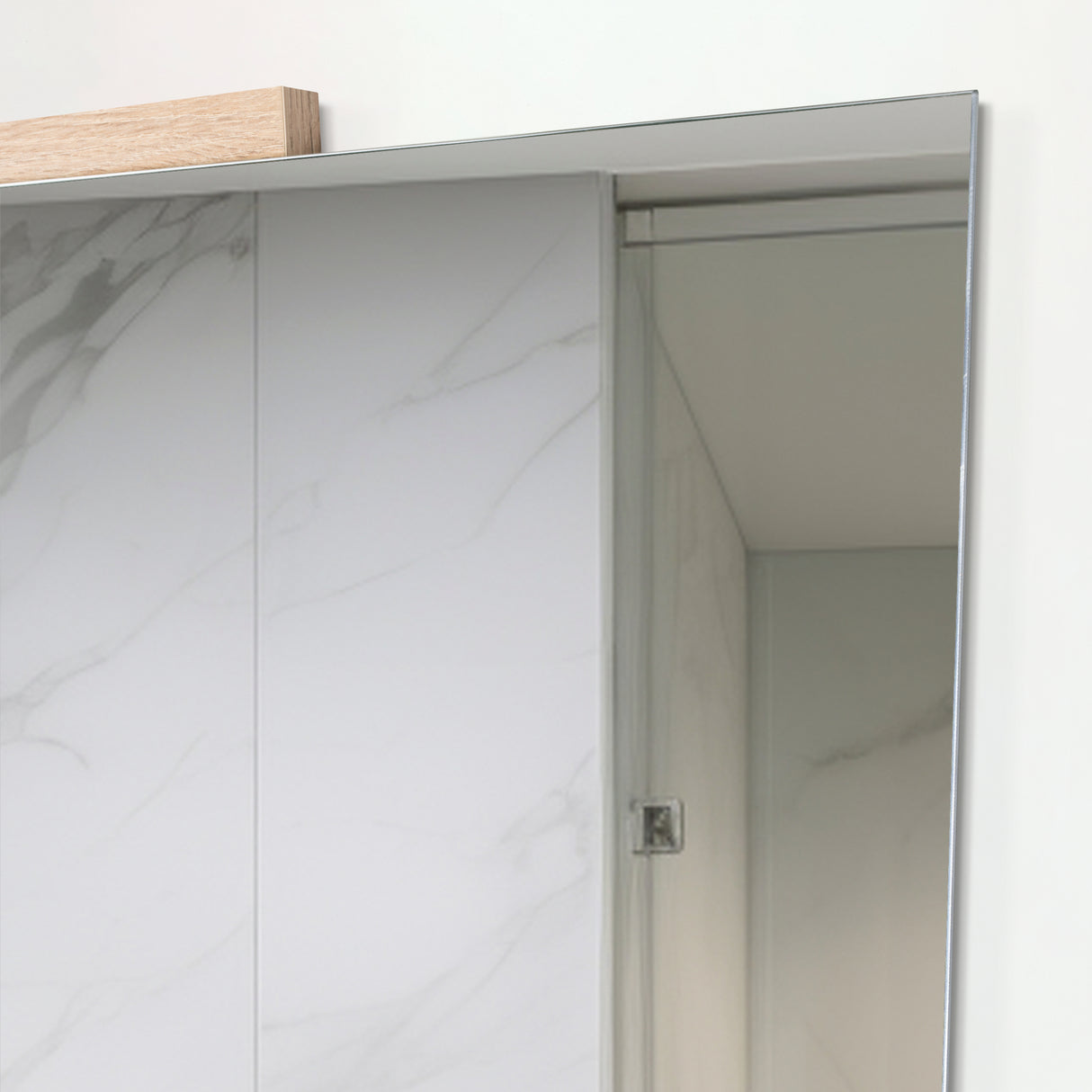 Espejo de Baño Aleska Madera Clara Natural 49x64cm Rectangular con Marco En Madera - ESPEJOS DE BANHO | Bylmo