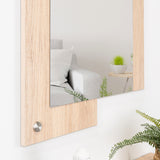 Espejo de Baño Paduk Madera Clara Natural 56x71cm Rectangular con Marco En Madera - ESPEJOS DE BANHO | Bylmo