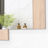 Espejo de Baño Paduk Madera Clara Natural 56x71cm Rectangular con Marco En Madera - ESPEJOS DE BANHO | Bylmo
