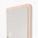 Espejo de Baño Mukal Madera Clara Natural 45x60cm Rectangular con Marco En Madera - ESPEJOS DE BANHO | Bylmo