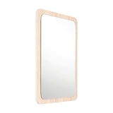 Espejo de Baño Mukal Madera Clara Natural 45x60cm Rectangular con Marco En Madera - ESPEJOS DE BANHO | Bylmo