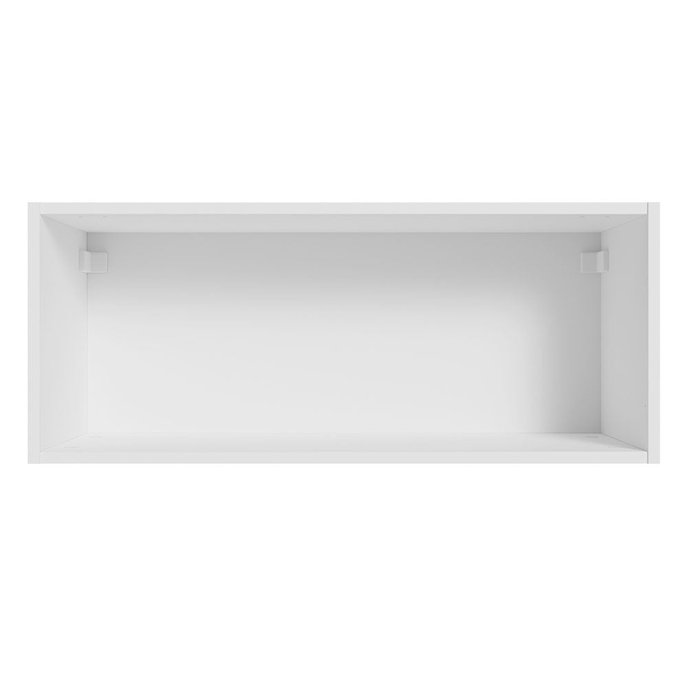 Gabinete Superior de Garaje Blanco y Crema 80x33cm Resistente a la Humedad con Un Compartimiento - GABINETES SUPERIORES PARA GARAJE | Bylmo