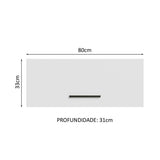 Gabinete Superior de Garaje Marron y Blanco 80x33cm Resistente a la Humedad con Un Compartimiento - GABINETES SUPERIORES PARA GARAJE | Bylmo