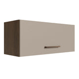 Gabinete Superior de Garaje Marron y Crema 80x33cm Resistente a la Humedad con Un Compartimiento - GABINETES SUPERIORES PARA GARAJE | Bylmo