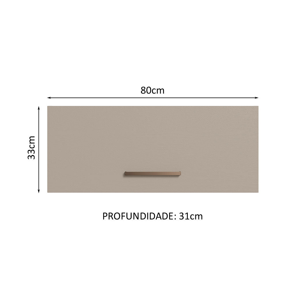 Gabinete Superior de Garaje Marron y Crema 80x33cm Resistente a la Humedad con Un Compartimiento - GABINETES SUPERIORES PARA GARAJE | Bylmo