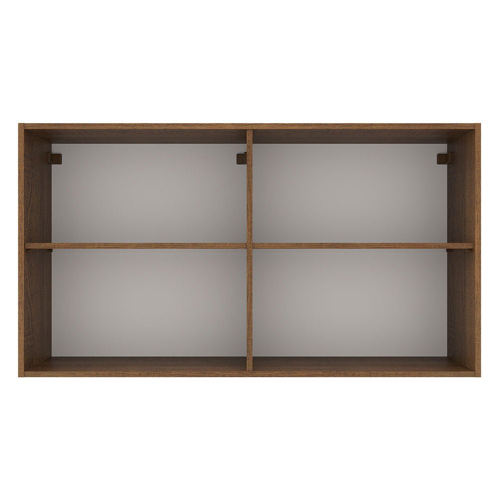 Gabinete Superior de Garaje Marron y Blanco 120x66cm Resistente a la Humedad con Un Compartimiento - GABINETES SUPERIORES PARA GARAJE | Bylmo