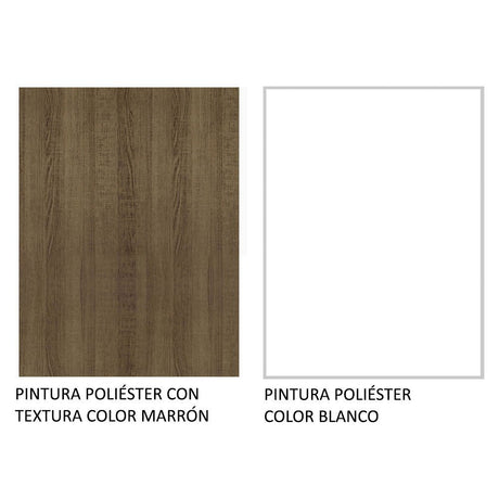 Mueble Inferior de Cocina Agata Marron y Blanco 40x84cm Sin Cajones con Mesón de Madera y sin Estufa - MUEBLES INFERIORES DE COCINA | Bylmo