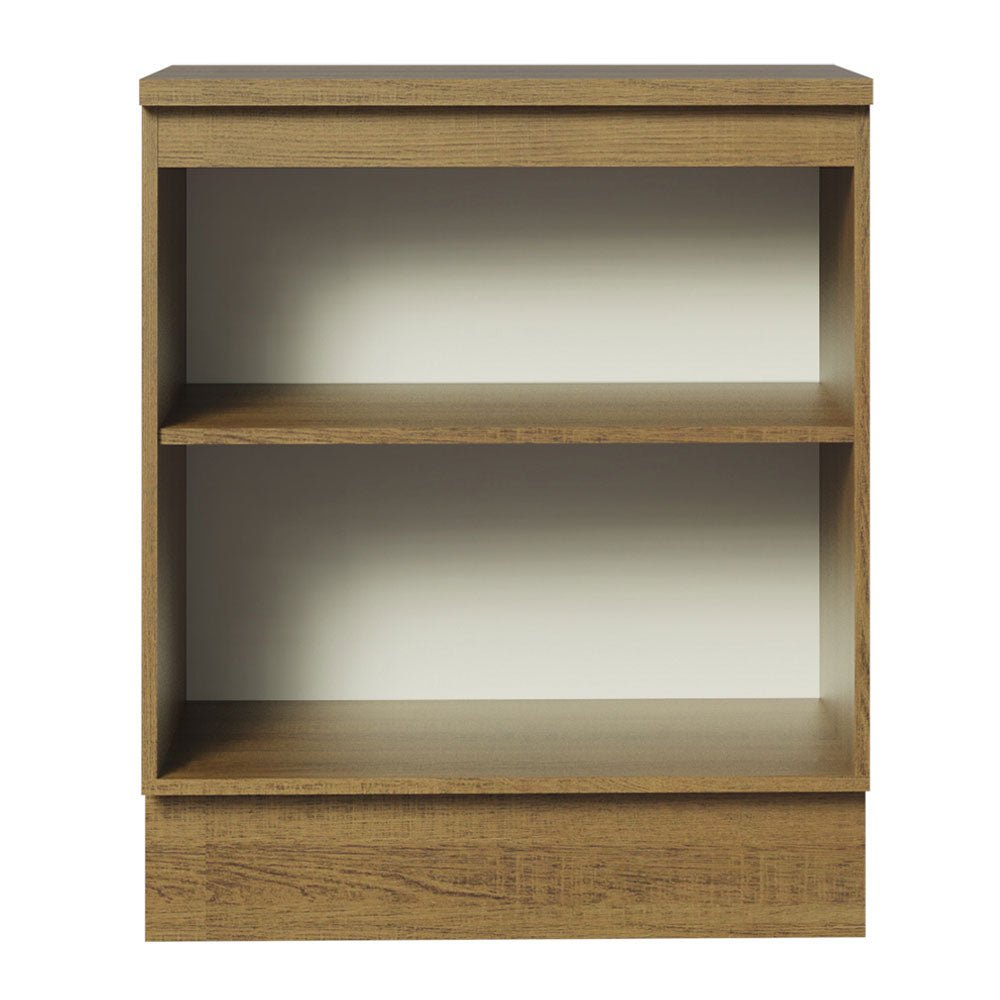 Mueble Inferior de Cocina Glamy Marron y Blanco 70x84cm Sin Cajones con Mesón de Madera y sin Estufa - MUEBLES INFERIORES DE COCINA | Bylmo