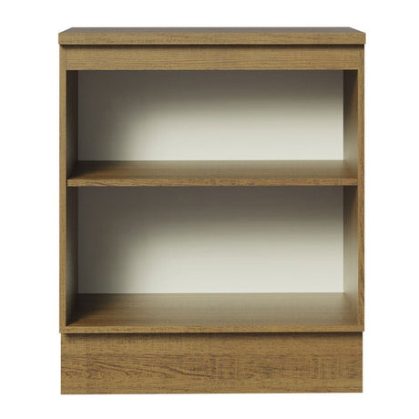 Mueble Inferior de Cocina Glamy Marron y Blanco 70x84cm Sin Cajones con Mesón de Madera y sin Estufa - MUEBLES INFERIORES DE COCINA | Bylmo